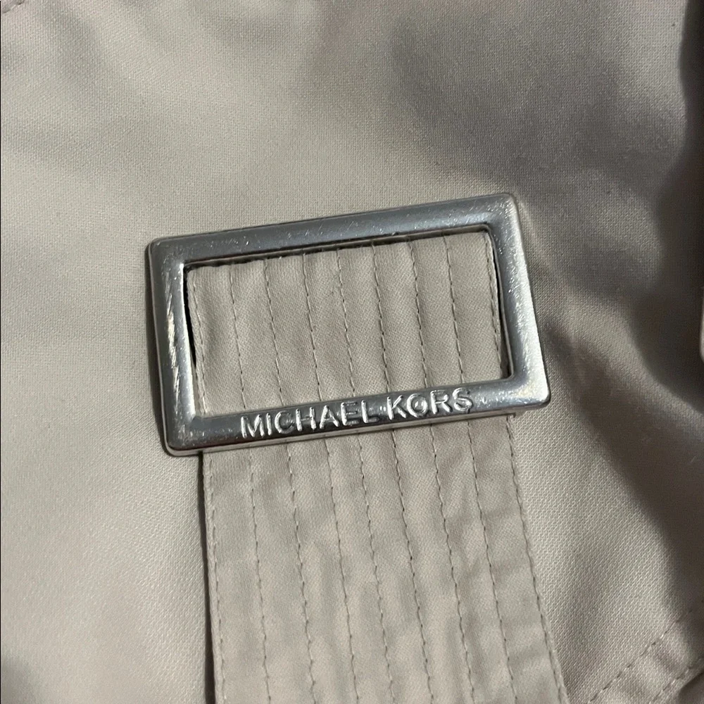 Michael Michael Kors Women’s Light Khaki Beige Belted Trench Coat Sz L